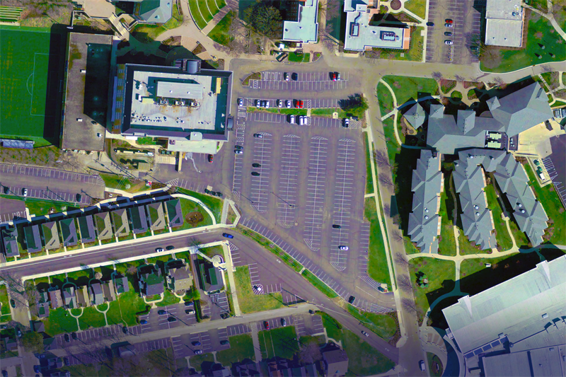 ${ aerial view of buildings }