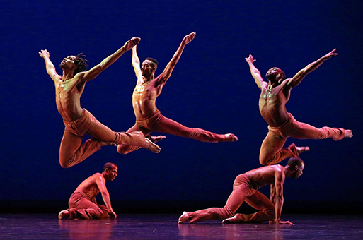 Image from DCDC?s award winning performance of Donald McKayle's classic, "Rainbow 'Round My Shoulder.? The Lincoln Center, David Koch Theater, Manhattan.