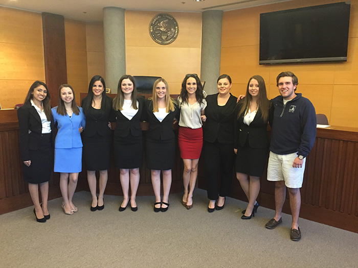 Mock trial team at the Opening Round Championship Series (ORCS).