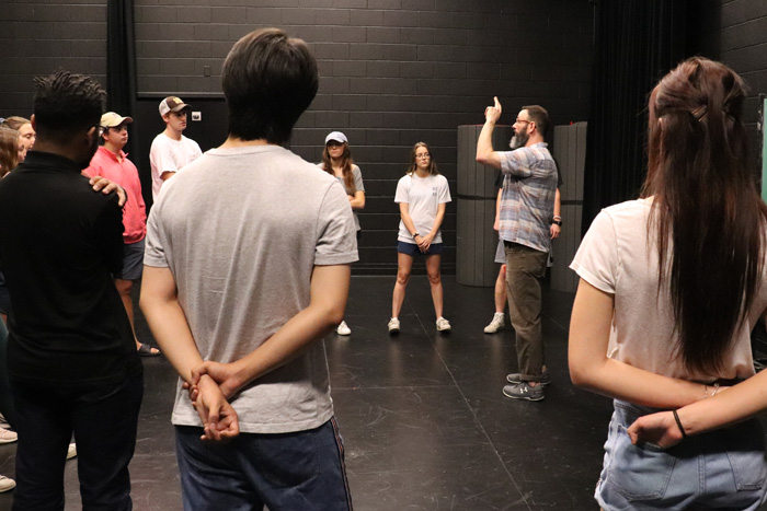 Students engage in Jerome Yorke’s Acting for Everyone class.