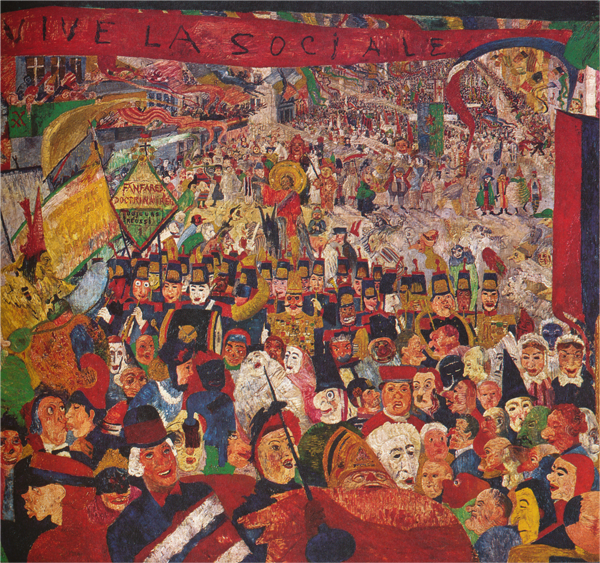 "Christ’s Entry into Brussels " by James Ensor, 1888, Royal Museum of Fine Arts Antwerp 