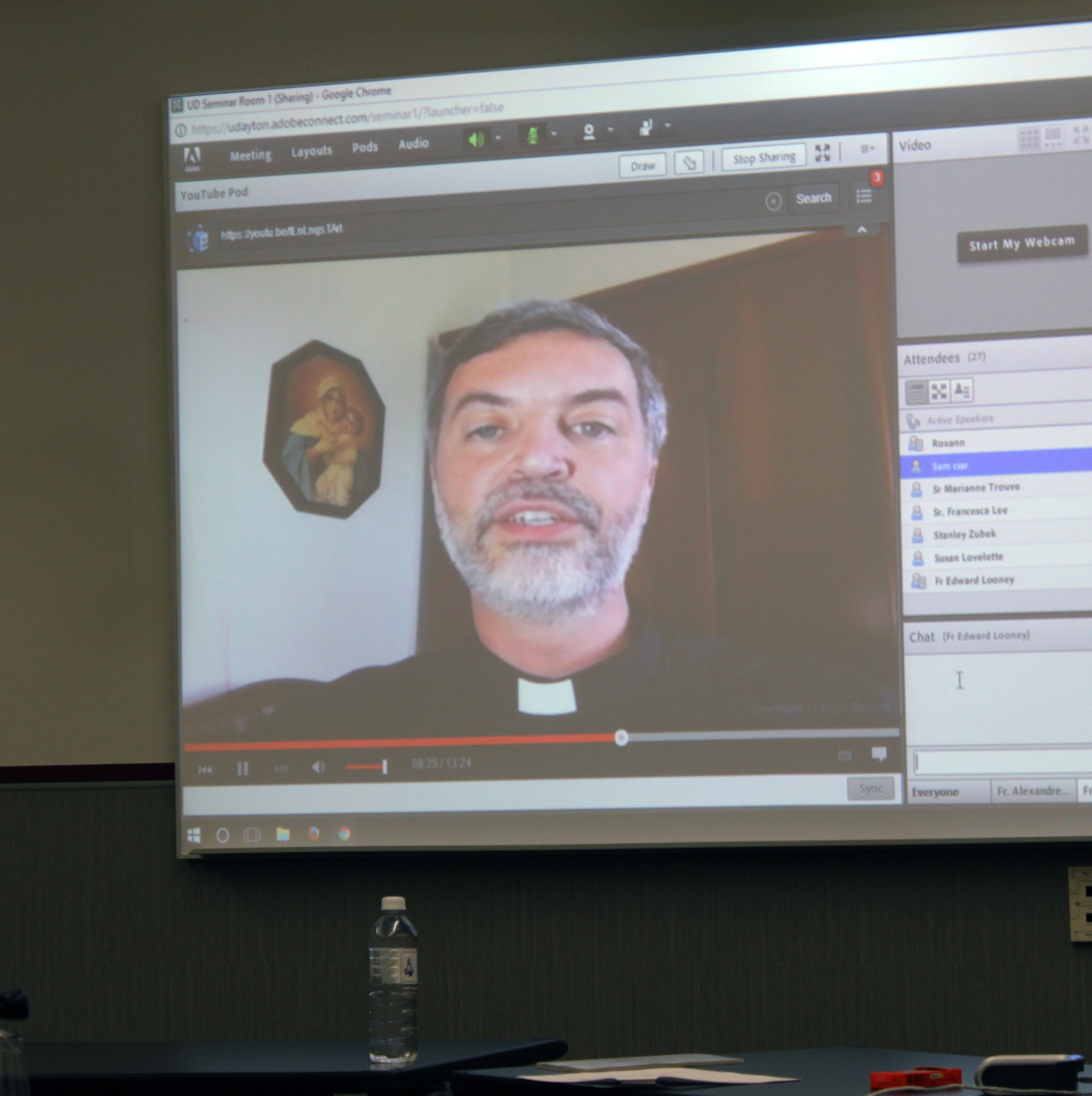 Fr. Alexandre Awi Mello's talk on "Pope Francis' View of Mary and the Church" was pre-recorded for the forum from his home in Brazil.
