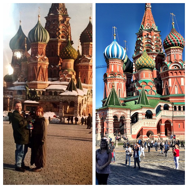 The photograph Maria was able to recreate during her trip to Russia. 