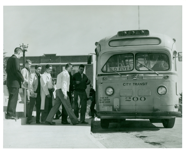 Equipped with most modern of conveniences on a 76- acre campus, UH was five miles from the main campus. A bus called the Blue Goose shuttled students back and forth for classes, with some classes held in the basement of the dorm building.
