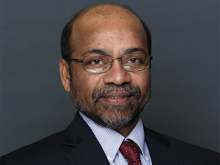 Vijayan Asari, professor, Department of Electrical and Computer Engineering; Ohio Research Scholars Chair Wide Area Surveillance; and director of the University's Vision Lab, School of Engineering 2017 Vision Award for Excellence
