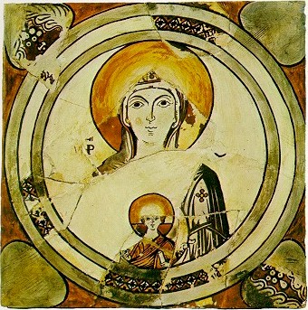 Virgin Nikopoiso Enameled terracotta, 30 x 30 cm Constantinople, 10 or 11 c., Louvre