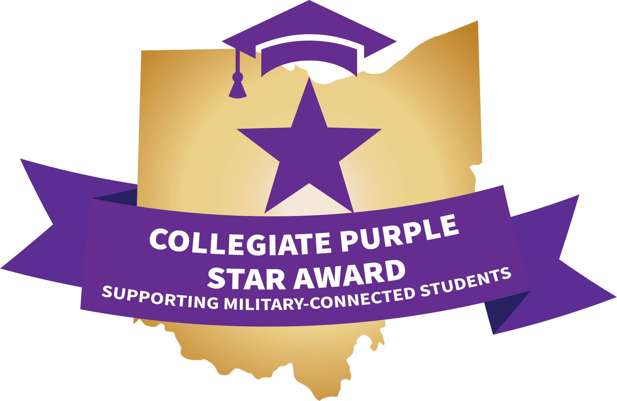 Ohio Department of Higher Education Collegiate Purple Star Award Logo